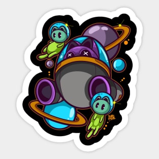 space adventurer cat Sticker